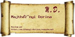 Majthényi Dorina névjegykártya