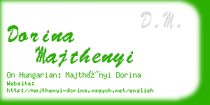 dorina majthenyi business card